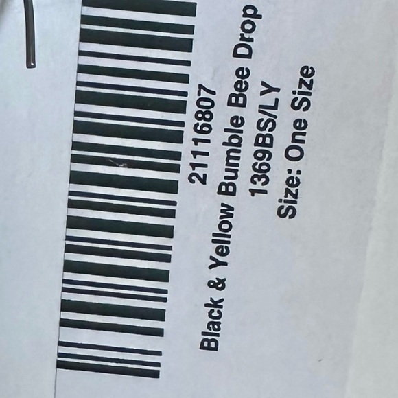 Bumble Bee Wood Earrings - Picture 2 of 2